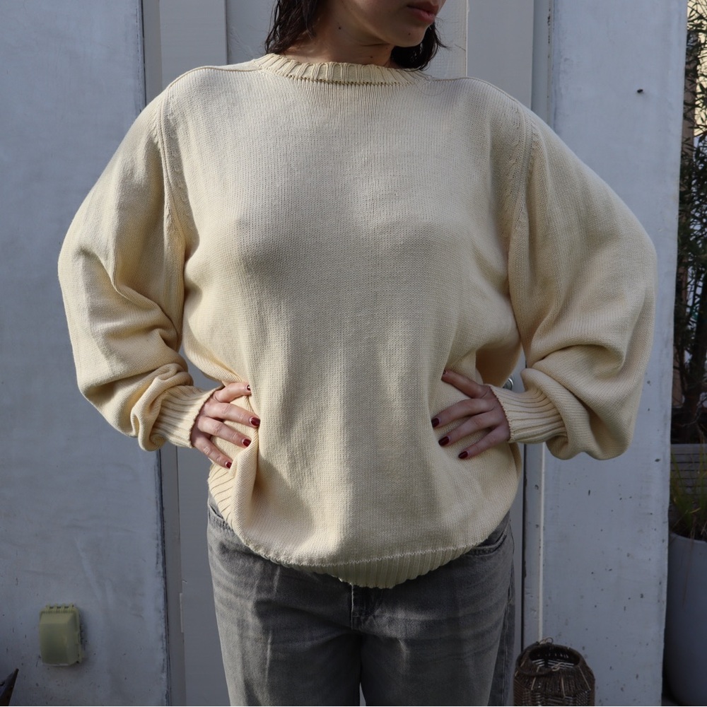 Oversized Butter Yellow Sweater